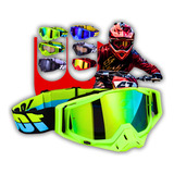 Óculos Motocross Trilha Enduro Lente Espelhada Transparente