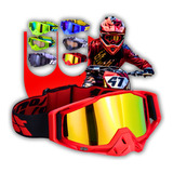 Óculos Motocross Trilha Enduro Lente Espelhada Transparente