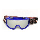 Óculos Motocross Trilha Mattos Racing Mx Espelhado Azul
