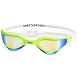 Oculos Natacao Espelhado Leader Speed Pro Verde