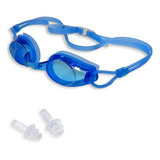 Oculos Para Natação Azul Marlin Pro Protetor De Ouvido