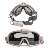 Óculos Proteção Airsoft Militar Com Cooler E Duas Lentes