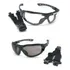 Oculos Proteção Ciclista Tatico Militar Airsoft Antirrisco Armação Armação Preto Lente Cinza escuro