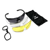 Óculos Proteção Reforçado 3 Lentes Tático Tiro Airsoft Caça