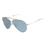 Óculos Ray Ban Aviador Reverse Lenny Kravitz Azul Espelhado