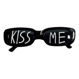Óculos Retro Vintage Retangular Hype Rap Moda Kiss Me Cor Outro