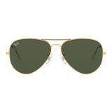 Óculos Sol Aviador Rb3025l Ray Ban Dourado Verde