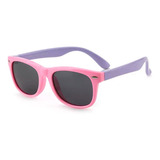 Óculos Sol Infantil Proteção Uva Uvb Flexível Polarizado Pro Cor Rosa roxo