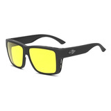 Oculos Sol Mormaii Overlap Night Preto Polarizado Sobrepor Cor Da Lente Amarelo Desenho Quadrado