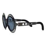 Óculos Vintage Armação Metálica Lentes Azuis Déc 70