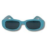 Óculos Vintage Retrô Escuros Com Proteção UV400 Para Festa Balada Casamento Azul Bebê