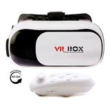 Óculos Vr Box 2 0 Realidade Virtual Controle Cardboard 3d Cor Branco
