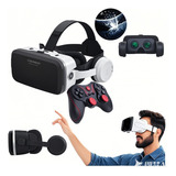 Óculos Vr Com Fone De Ouvido E Controle Realidade Virtual 3d