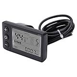 Odômetro De Bicicleta Velocímetro De Bicicleta 24V 36V 48V Painel De Controle De Scooter Elétrico Com Plugue SM Visor De Bicicleta Elétrica Medidor LCD Medidor De Energia De