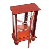 Odoria 1/12 Miniaturas Gabinete Da Curio Canto Acessórios Móveis Para Casa De Bonecas, Marrom