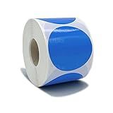 OEka Etiquetas Térmicas Diretas Redondas De 5 Polegadas Etiquetas De Endereço Em Branco 500 Peças Rolo Compatíveis Com Impressoras De Mesa Rollo E Zebra 1 Rolo Azul