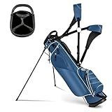 OFFICEJOY Bolsa De Suporte De Golfe Bolsa Portátil Para Tacos De Golfe Com Divisórias De 4 Vias 4 Bolsos Alças Ajustáveis Bolsa De Golfe Lápis Com 2 Suportes Antiderrapantes Bolsa De Golfe Leve