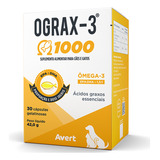 Ograx 3 1000mg Avert 30 Cápsulas Ômega 3 Para Cachorro Gato