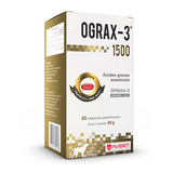 Ograx 3 1500 Avert 30 Cápsulas Ômega 3 Cães E Gatos