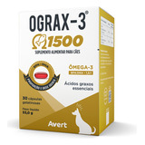 Ograx 3 1500 Mg Avert Suplemento Cães E Gatos 30 Cápsulas