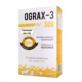 Ograx 3 500mg Avert 30 Cápsulas Ômega 3 Para Cães E Gatos