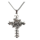 Oidims Colar Com Pingente De Flor Rosa Vintage Para Homens 