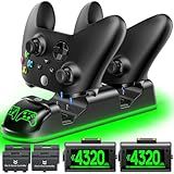 OIVO Estação De Carregamento De Controle XSX Com 2 Pacotes De Baterias Recarregáveis De 1300 MAh Para Xbox Series X S One Elite Core Controller Base De Carregamento Xbox Kit De Carregamento Estação De Carregamento Para Controle Xbox