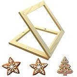 Olah Olah Suporte Magnético De Estêncil De Biscoito Moldura De Estêncil De Madeira Para Estêncil De Biscoito De 14 X 14 Cm Para Pintura De Estêncil Aerógrafo De Gelo Real Ferramentas De Decoração