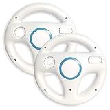 Old Skool Mario Kart Racing Wheel Compatible With Nintendo Wii And Wii U 2 Pack - White