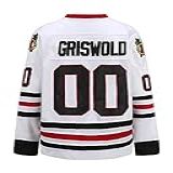 Oldtimetown Camiseta Juvenil Griswold  00 Movie Hockey Com Letras E Números Costurados P G  Branco  P
