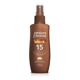 Óleo Bronzeador Spray Protetor Fps 15 110ml Cenoura E Bronze