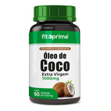 Óleo De Coco Extra Virgem 1000mg 60 Cápsulas Fitoprime Sabor Neutro