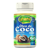 Óleo De Coco Extra Virgem 60 Cápsulas 1200mg