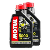 Óleo De Motor Motul Semi sintético 20w 50 Para Moto quadriciclo De 2 Unidades X 1l 2l