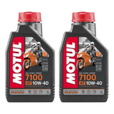 Óleo De Motor Motul Sintético 10w 40 Para Motos E Quadriciclos 1 Kit De 2 Unidades 2l