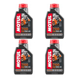 Óleo De Motor Motul Sintético 10w 40 Para Motos E Quadriciclos De 4 Unidades 4l