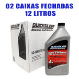 Óleo De Motor Quicksilver Mineral Tc w3 2 Tempos Para Veículos Náuticos 1 Kit De 12 Unidades X 1l 12l