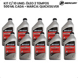 Óleo De Motor Quicksilver Mineral Tc w3 2 Tempos Para Veículos Náuticos De 10 Unidades 500ml