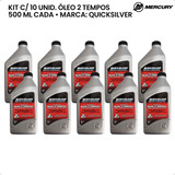 Óleo De Motor Quicksilver Mineral Tc w3 2 Tempos Para Veículos Náuticos De 10 Unidades X 5l 500ml