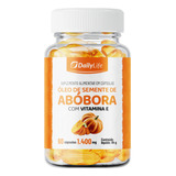 Óleo De Semente De Abóbora Com Vitamina E 60 Cápsulas 1400mg Daily Life Sabor Neutro