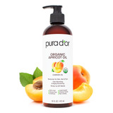 Óleo De Semente De Damasco Pura D or 473ml 100 Puro Orgânic