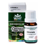 Óleo Essencial Orgânico Citronela 10ml Wnf