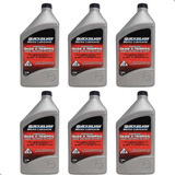 Óleo Lubrificante Quicksilver Tcw3 2 Tempos 1 Litro Kit C 6