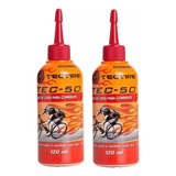 Óleo Lubrificante Tec 50 Bio Cera Bike 2 Unid 120ml Tec Tire