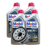 Óleo Mobil 10w30 Kawasaki Ninja 300 Z 750 Er6 Filtro