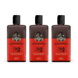Óleo Para Barba Don Alcides Kit 3x Shampoo Para Barba 120ml Barba Negra Don Alcides De 120ml 120g