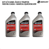 Óleo Quicksilver Tcw3 2 Tempos 500ml Kit C 3