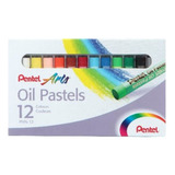 Oleoso Pentel Oil Pastels 12 Unidades X Kit