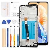 Olivechard Tela LCD Original A22 5G OEM Moldura Cinza Para Samsung Galaxy A22 5G A226B A226BR 16 8 Cm LCD Screen Display Touch Kit De Montagem Digitalizador De Substituição Não Para A22 4G 