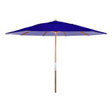 Ombrelone Central Redondo 300 Metros Solasol Sungap Sem Abas Cor Azul Royal Liso